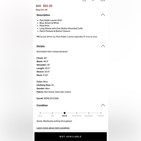 Polo Ralph Lauren Blue Plaid Hooded Shacket - Picture 4 of 6